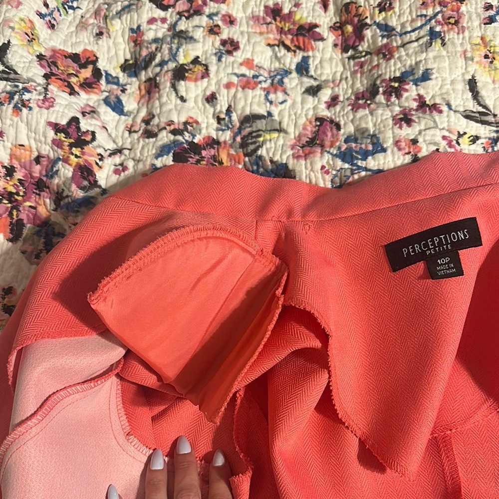 Perceptions Pink Blazer Elegant Structured Pantsu… - image 6